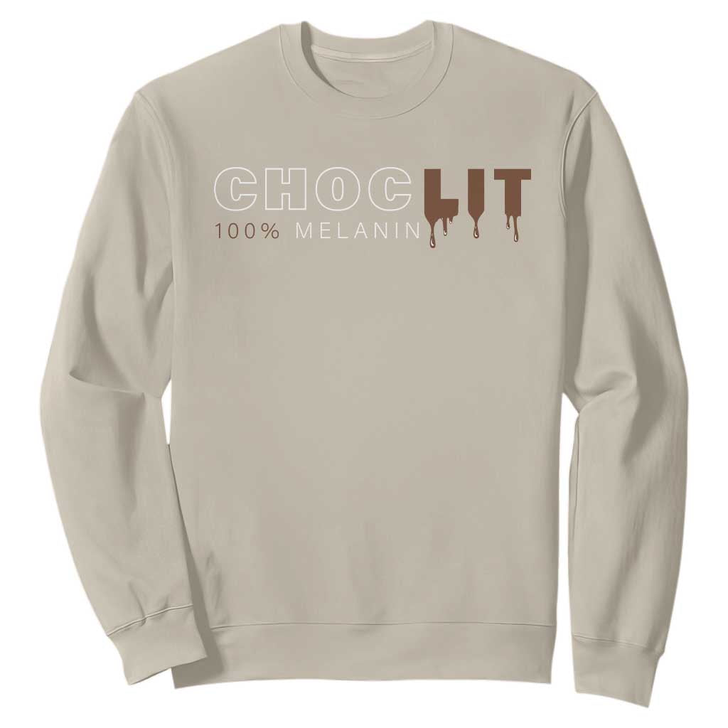 Black Pride Sweatshirt Choclit 100% Melanin African American Afro