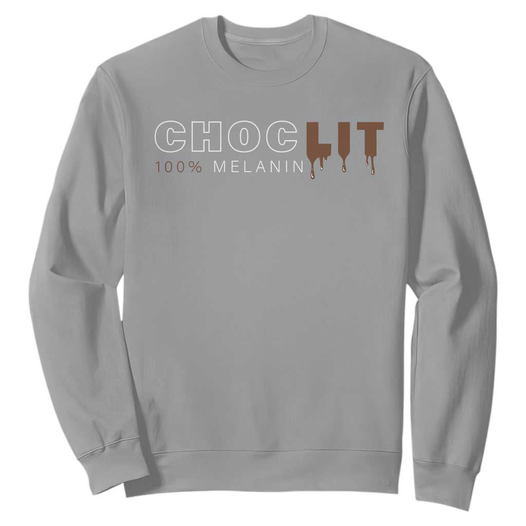 Black Pride Sweatshirt Choclit 100% Melanin African American Afro