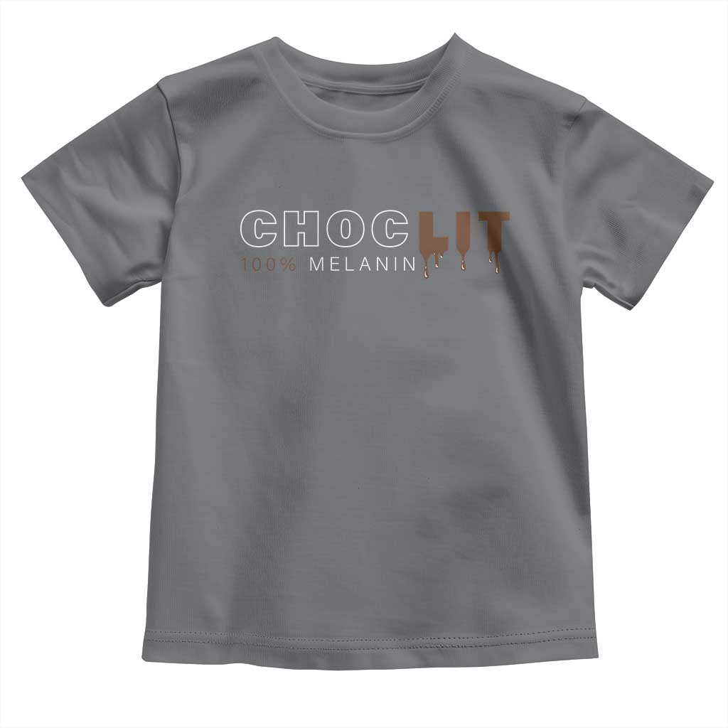 Black Pride Toddler T Shirt Choclit 100% Melanin African American Afro