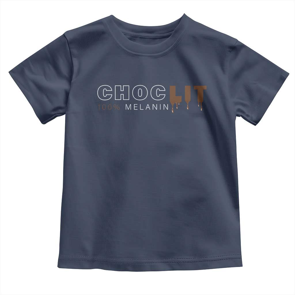 Black Pride Toddler T Shirt Choclit 100% Melanin African American Afro