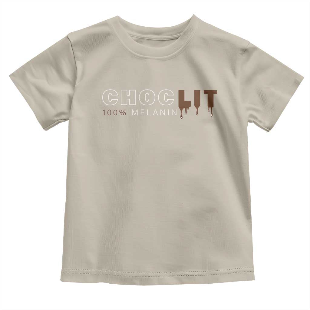 Black Pride Toddler T Shirt Choclit 100% Melanin African American Afro