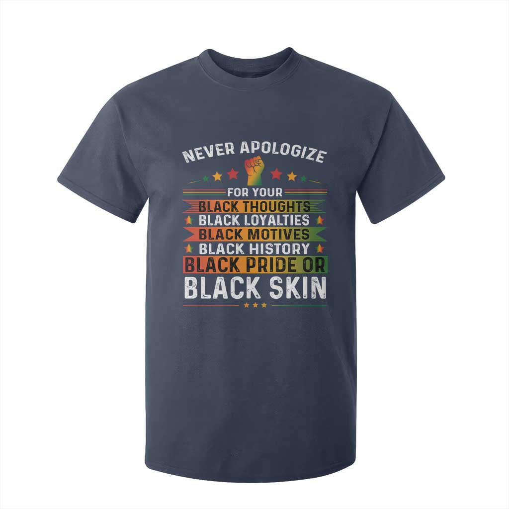 Black Pride T Shirt For Kid Never Apologize For Your Blackness