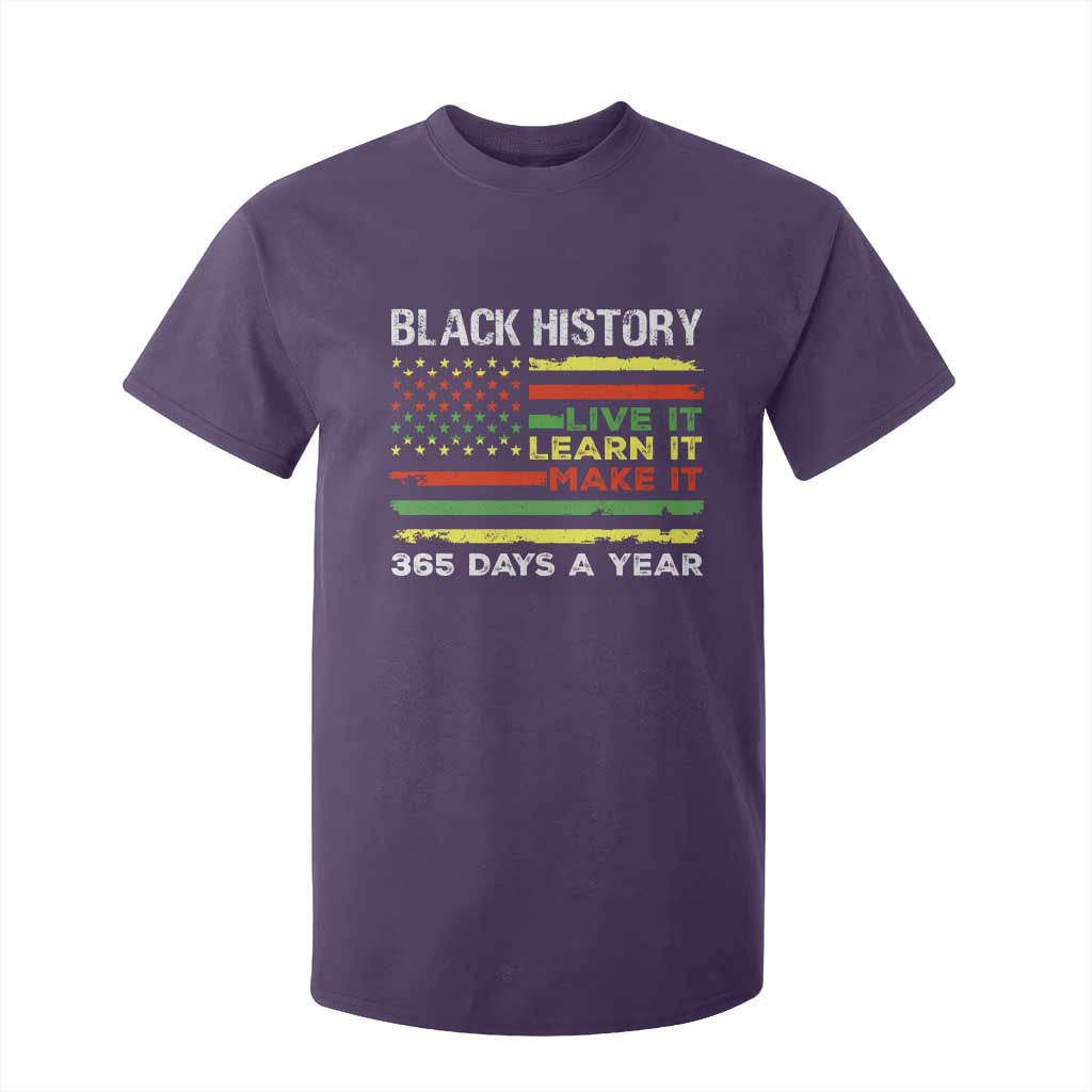 Black History Month T Shirt For Kid Live It Learn It Make It African American