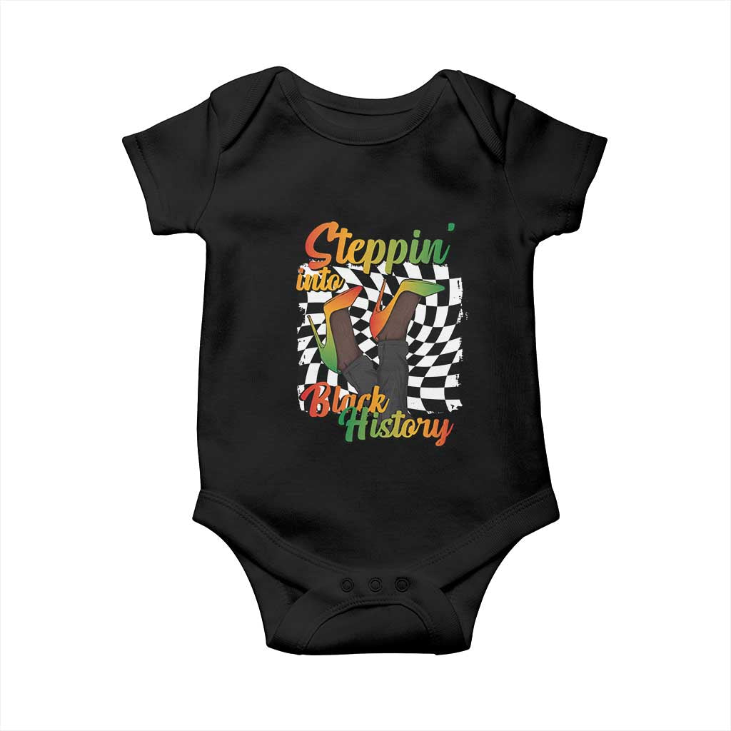 Stepping Into Black History Month Baby Onesie African American Women Melanin Pride