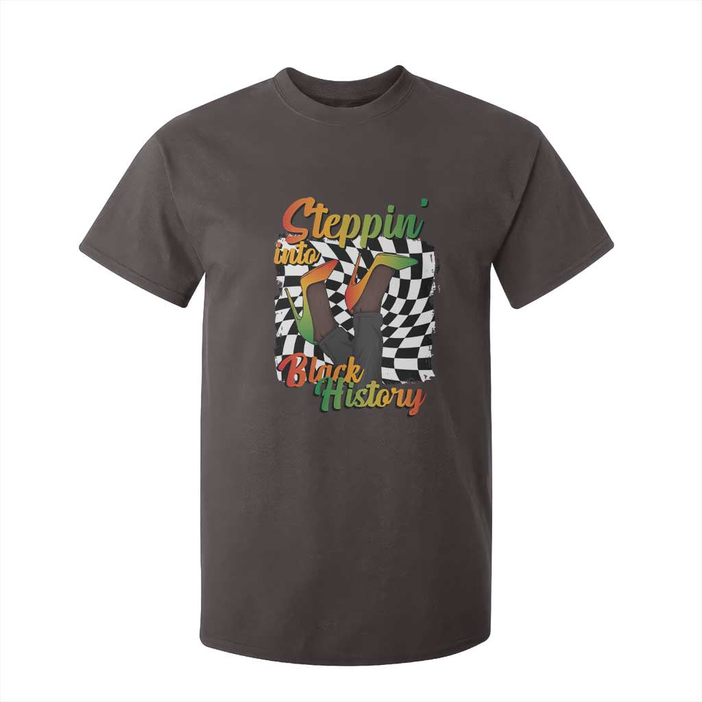 Stepping Into Black History Month T Shirt For Kid African American Women Melanin Pride