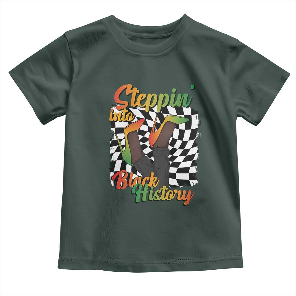 Stepping Into Black History Month Toddler T Shirt African American Women Melanin Pride
