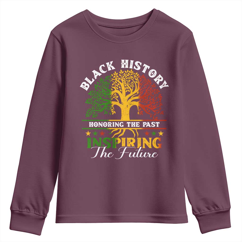 Black History Month Youth Sweatshirt Honoring The Past Inspiring The Future