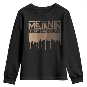 African Melanin Pride Youth Sweatshirt Made With Melanin Every Shade Slays