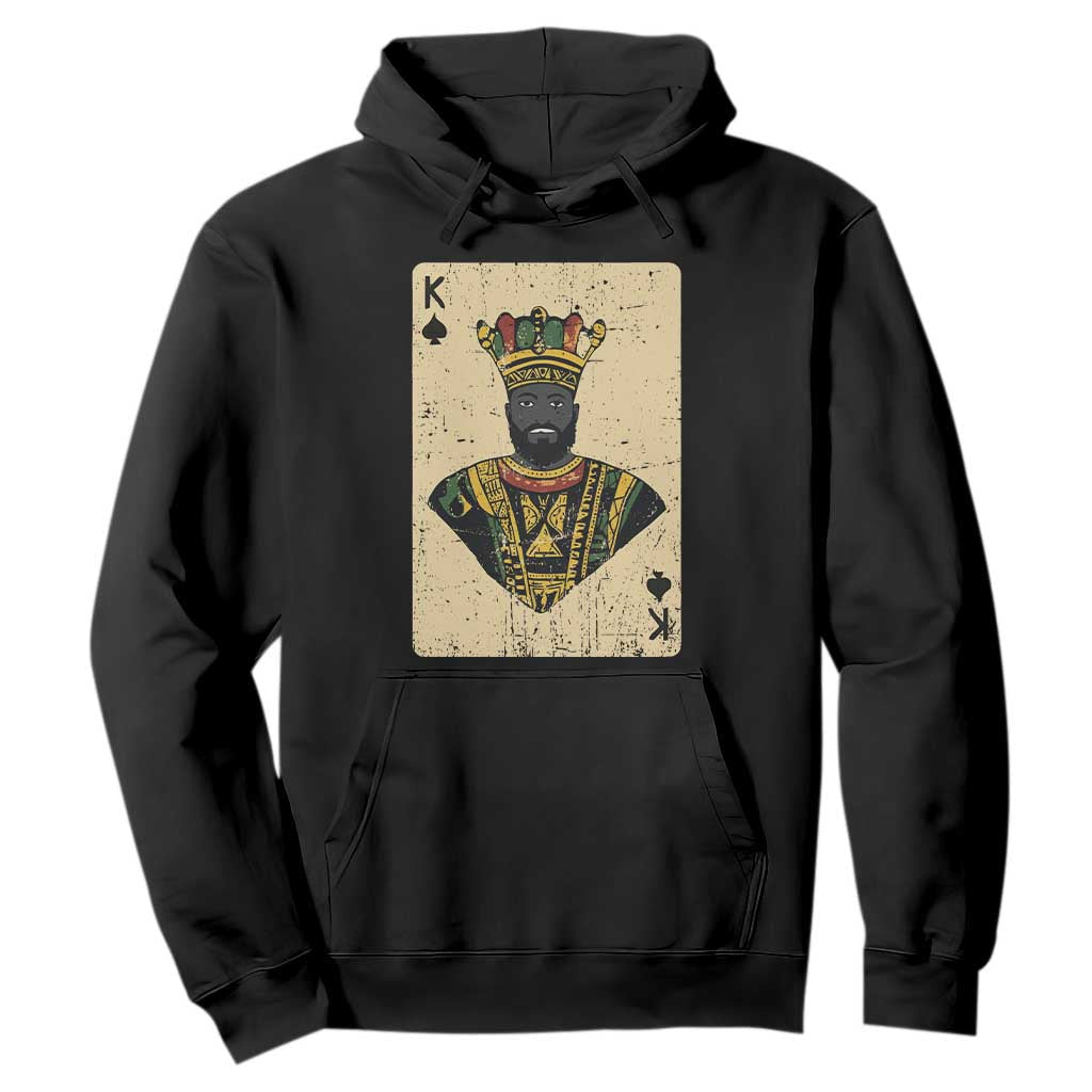 Black Pride African King Card Hoodie