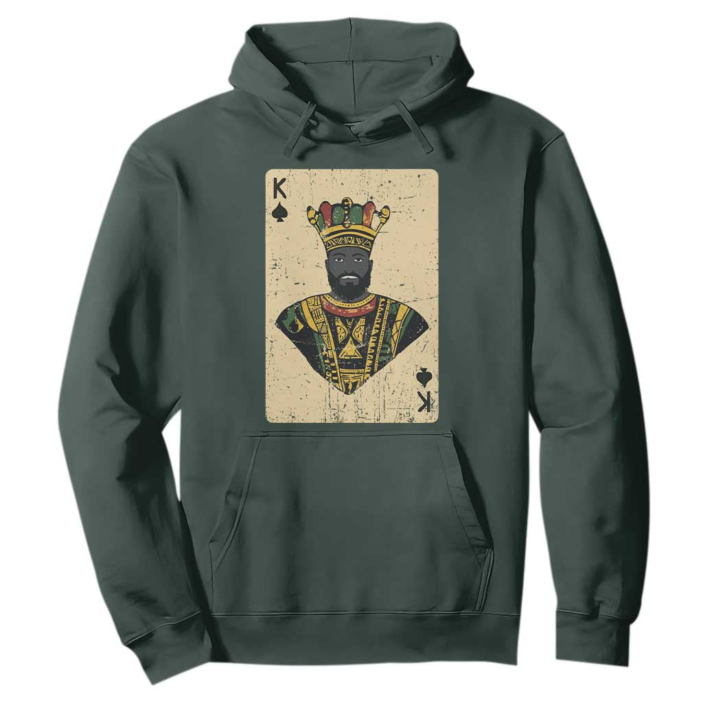 Black Pride African King Card Hoodie