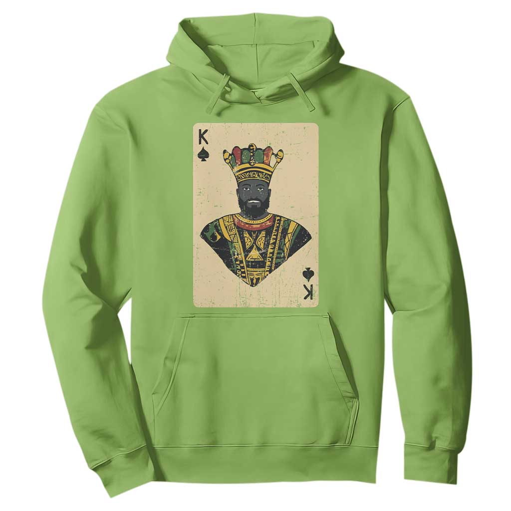 Black Pride African King Card Hoodie