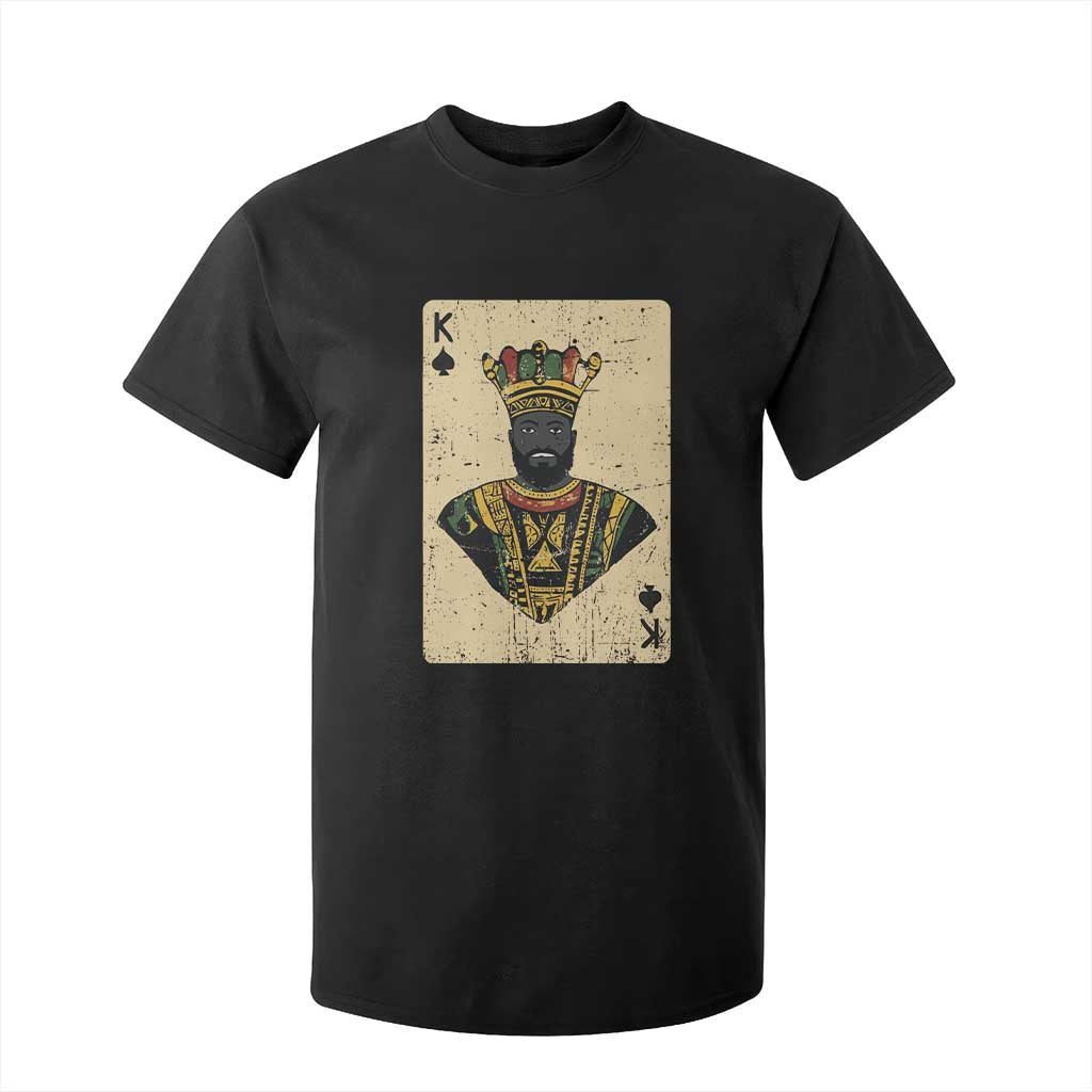 Black Pride African King Card T Shirt For Kid