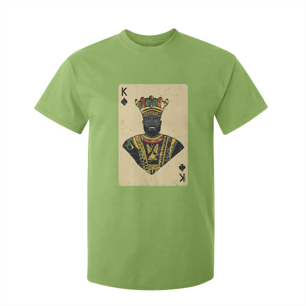 Black Pride African King Card T Shirt For Kid