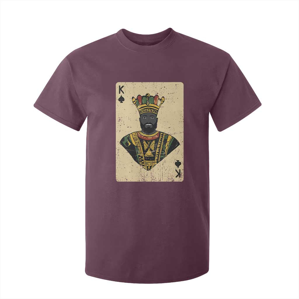 Black Pride African King Card T Shirt For Kid