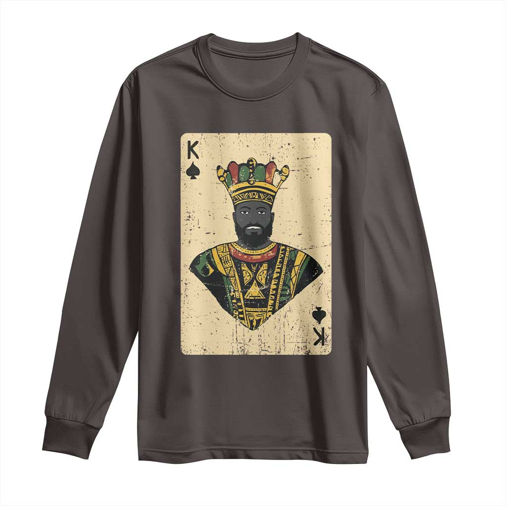 Black Pride African King Card Long Sleeve Shirt