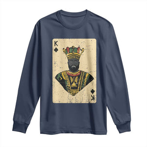 Black Pride African King Card Long Sleeve Shirt