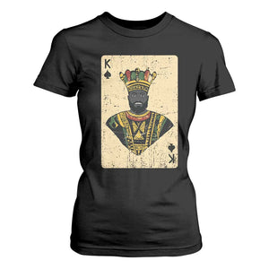 Black Pride African King Card T Shirt For Women