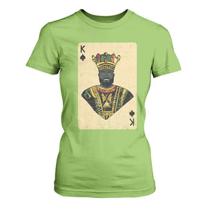 Black Pride African King Card T Shirt For Women