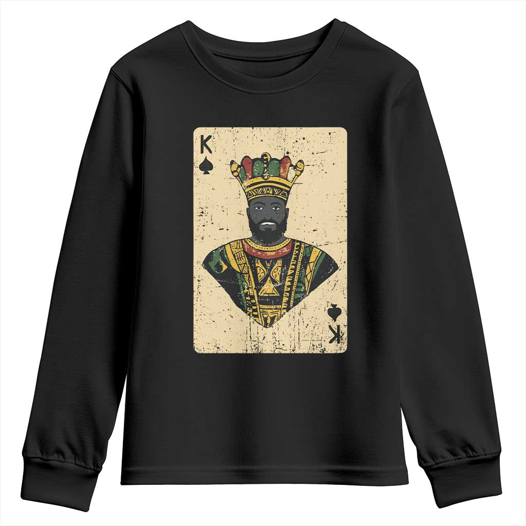 Black Pride African King Card Youth Sweatshirt