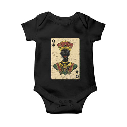 Black Pride African Queen Card Baby Onesie