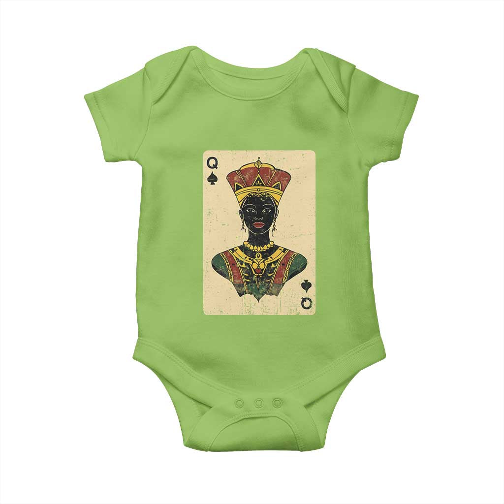 Black Pride African Queen Card Baby Onesie