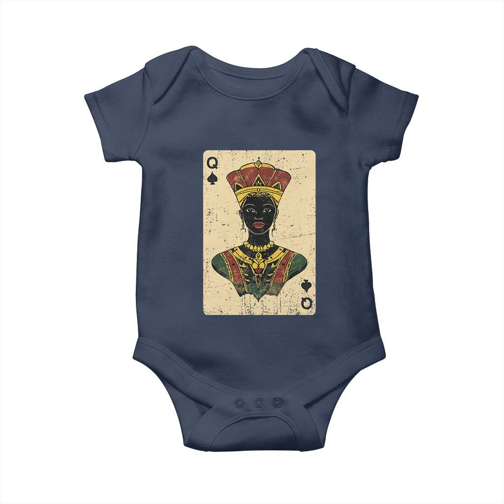 Black Pride African Queen Card Baby Onesie