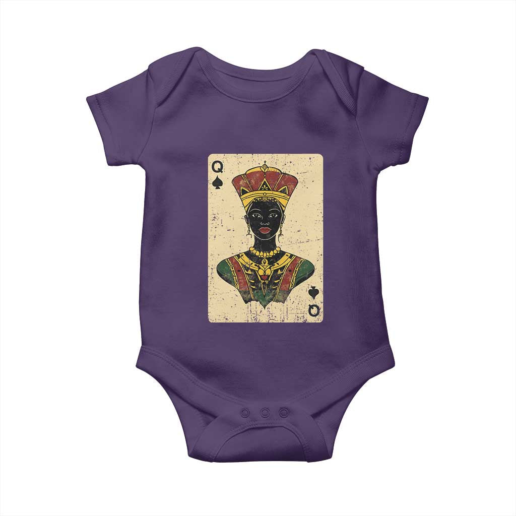 Black Pride African Queen Card Baby Onesie
