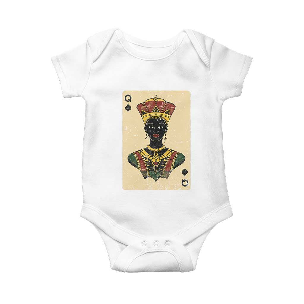 Black Pride African Queen Card Baby Onesie