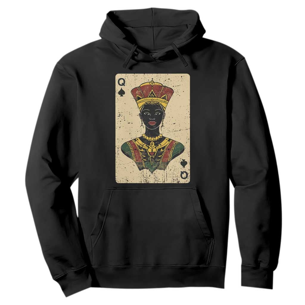 Black Pride African Queen Card Hoodie
