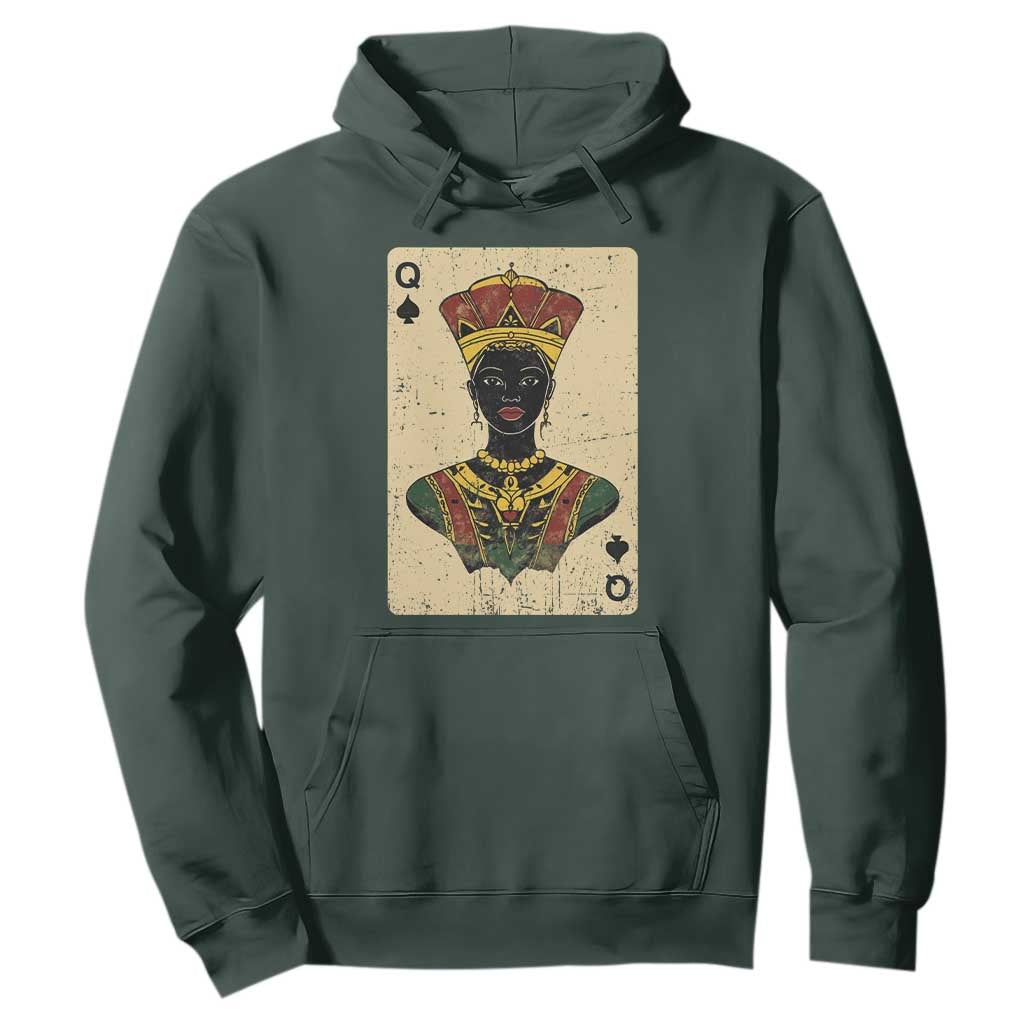 Black Pride African Queen Card Hoodie