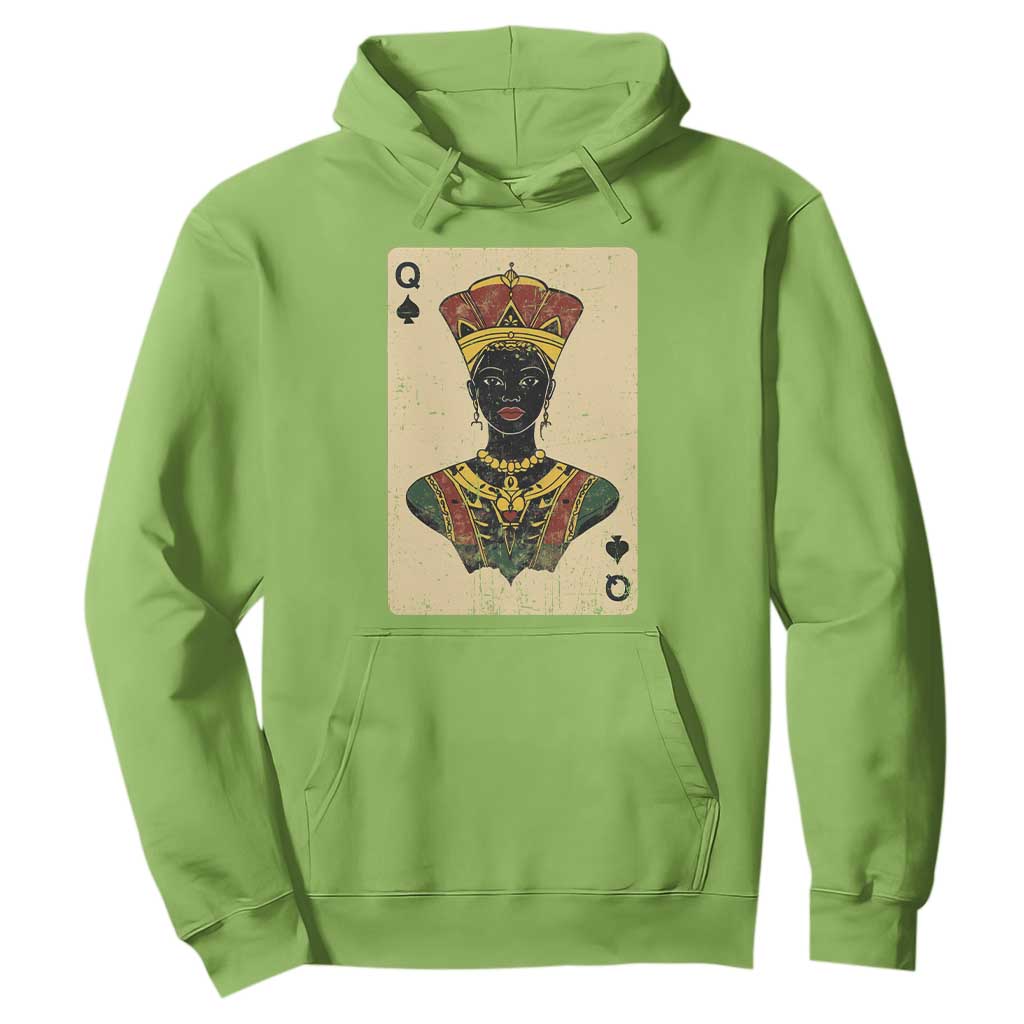 Black Pride African Queen Card Hoodie