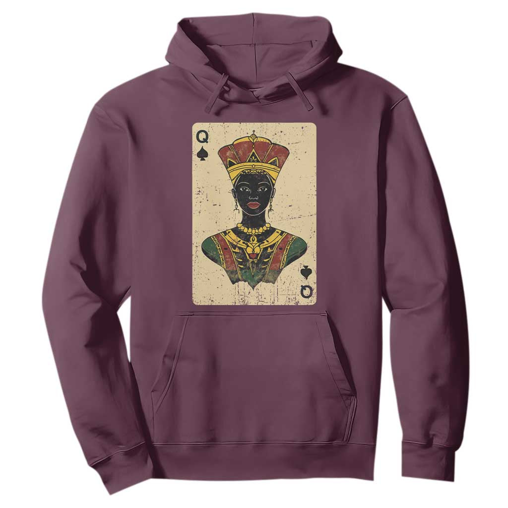 Black Pride African Queen Card Hoodie