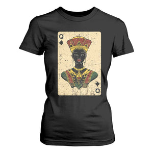 Black Pride African Queen Card T Shirt For Women