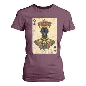 Black Pride African Queen Card T Shirt For Women