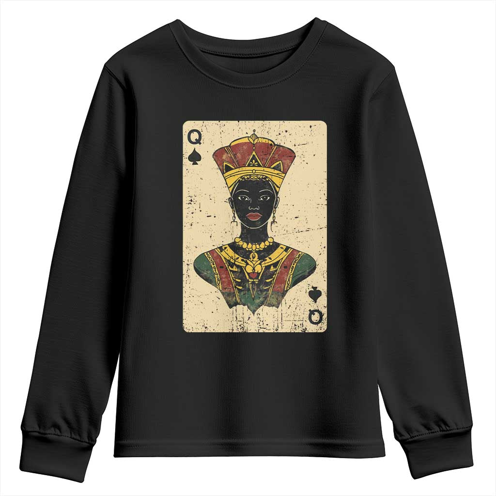 Black Pride African Queen Card Youth Sweatshirt