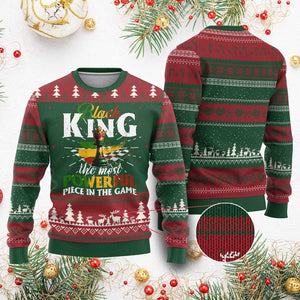 Black Pride Ugly Christmas Sweater Black King The Most Powerful Piece In The Game