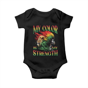 Black Pride Baby Onesie My Color Is My Strength African American Lion Women