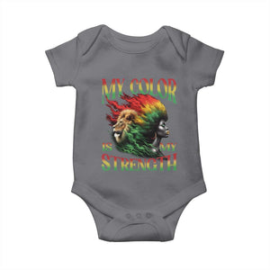 Black Pride Baby Onesie My Color Is My Strength African American Lion Women