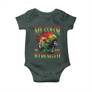 Black Pride Baby Onesie My Color Is My Strength African American Lion Women