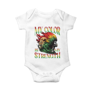 Black Pride Baby Onesie My Color Is My Strength African American Lion Women