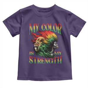 Black Pride Toddler T Shirt My Color Is My Strength African American Lion Women