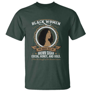 Black Women Pride T Shirt Made Out Of Brown Sugar Cocoa Honey And Gold