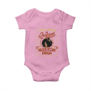 Black Women Pride Baby Onesie I Was Born A Queen It's In My DNA Retro