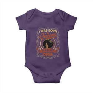 Black Women Pride Baby Onesie I Was Born A Queen It's In My DNA Retro