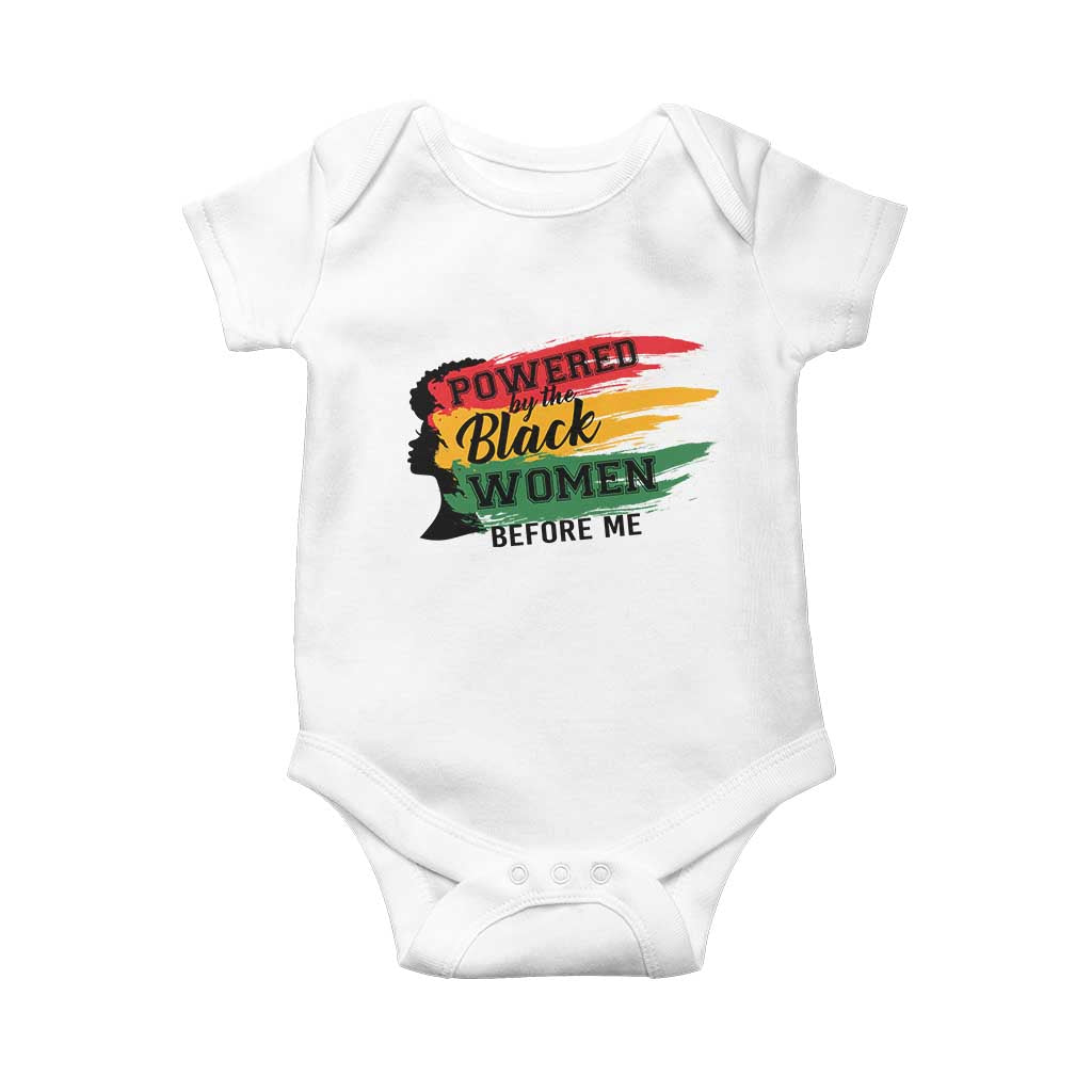 Powered By The Black Women Before Me Baby Onesie