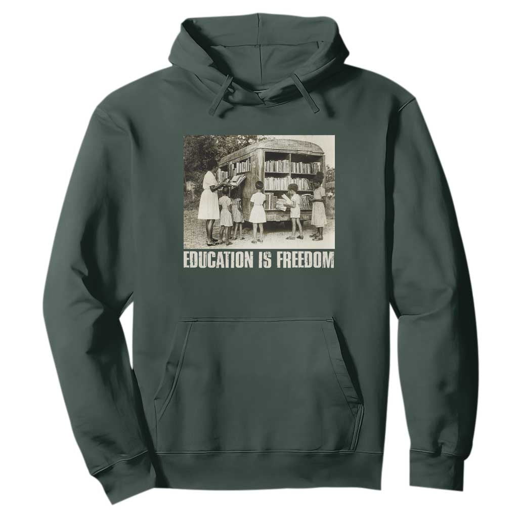 Education Is Freedom Hoodie Black Educator Bookish