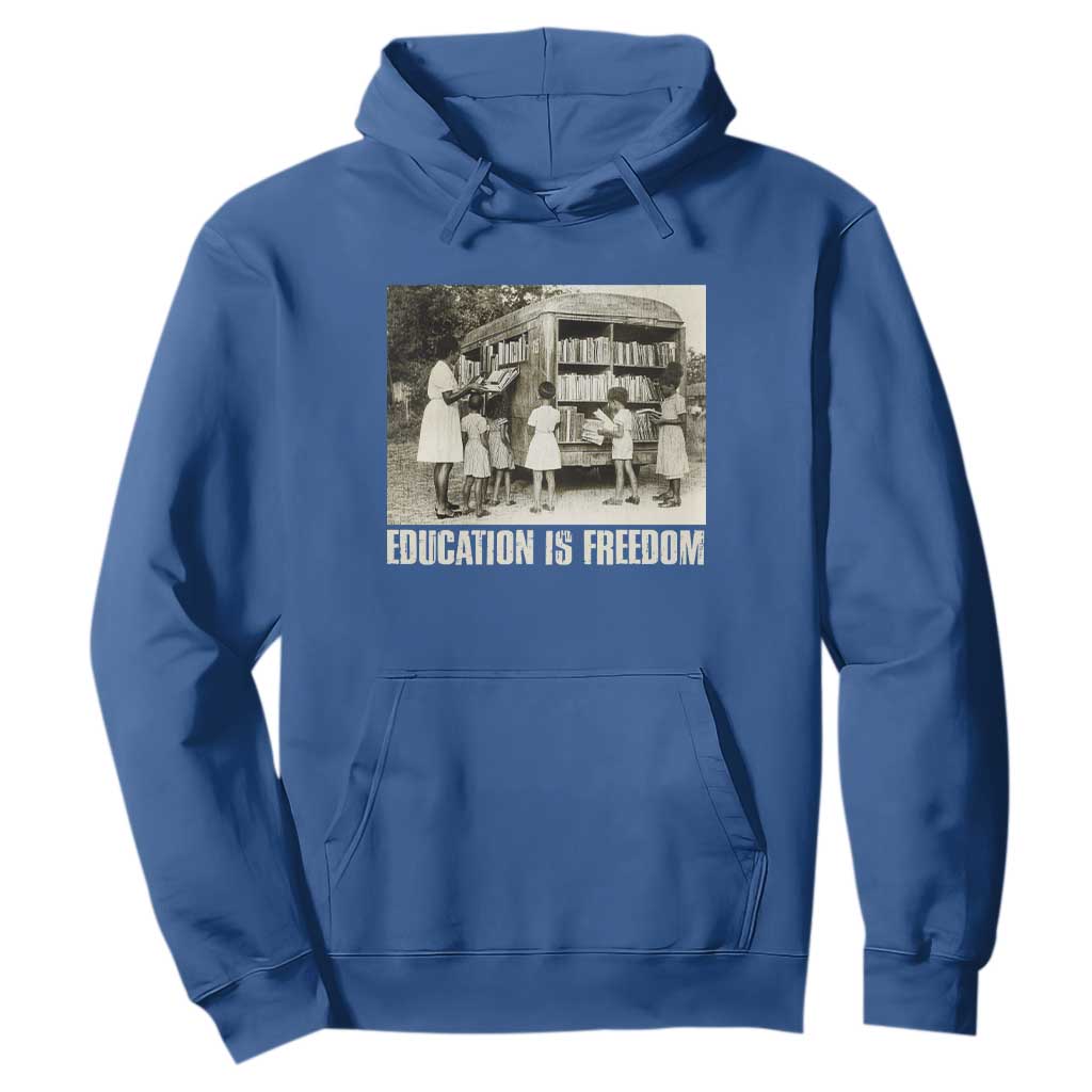 Education Is Freedom Hoodie Black Educator Bookish