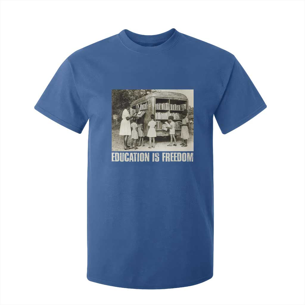 Education Is Freedom T Shirt For Kid Black Educator Bookish