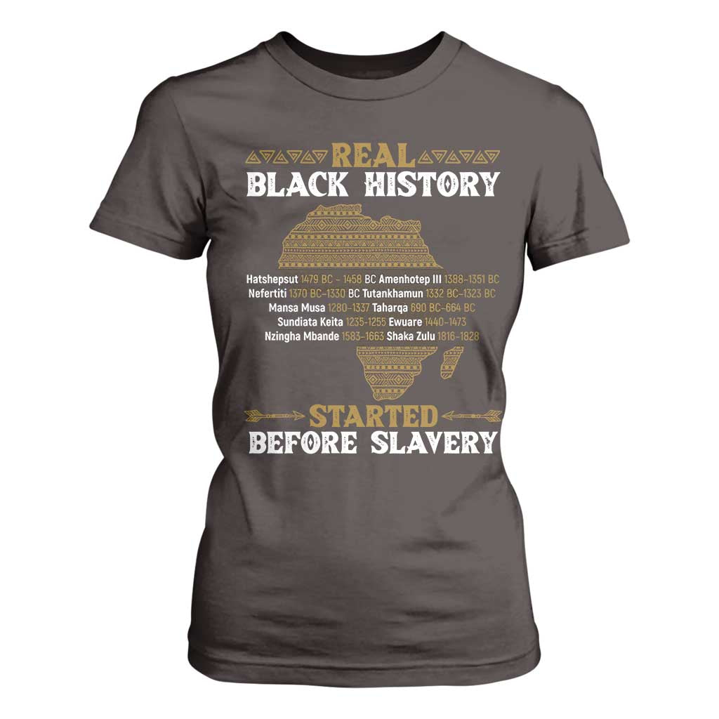 Real Black History Started Before Slavery T Shirt For Women