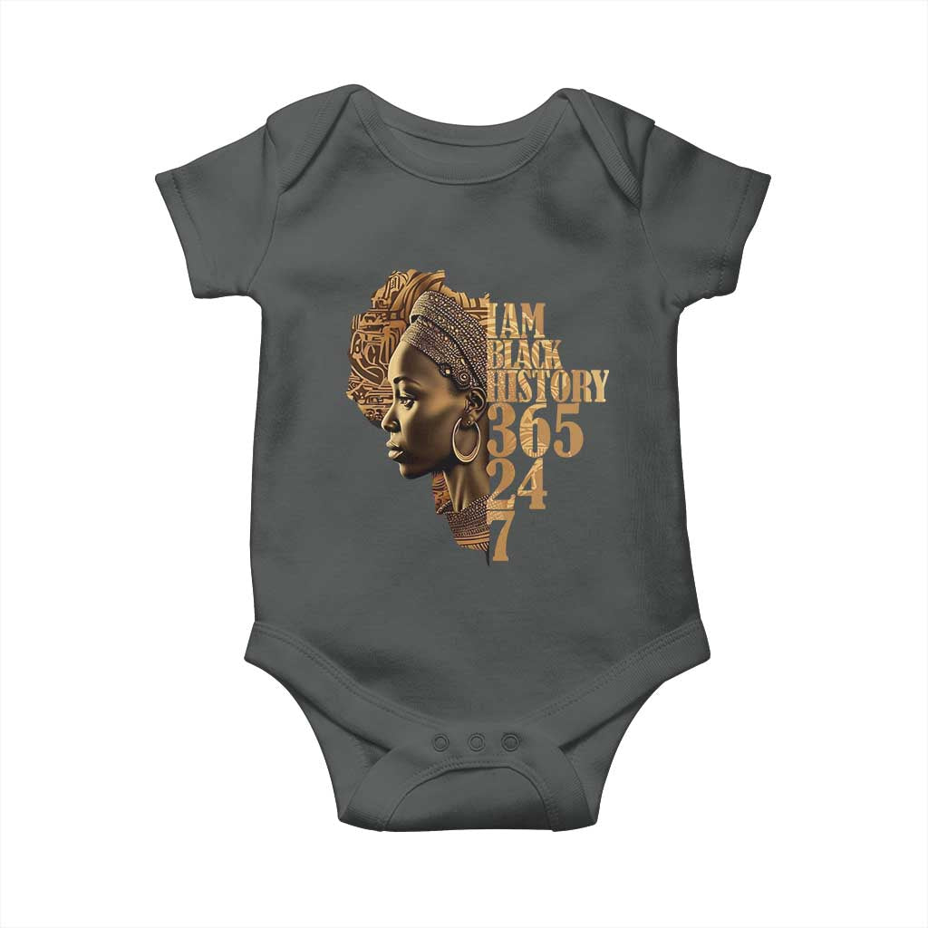 I Am Black History 365 24 7 Baby Onesie